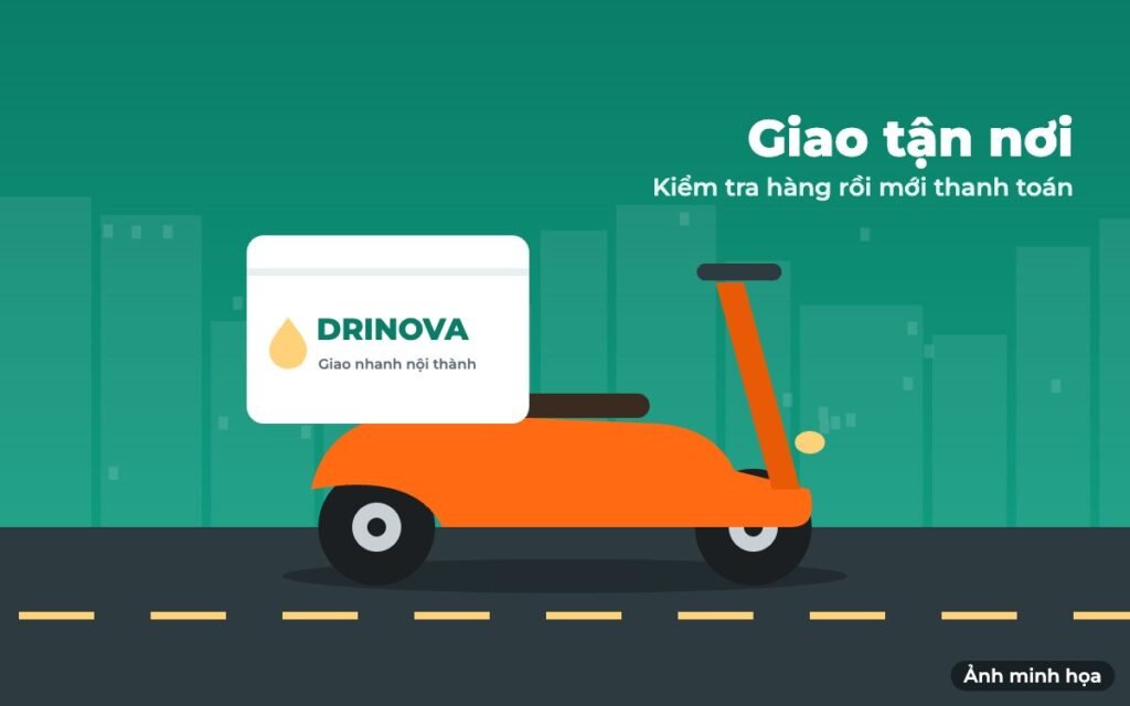 Giao đồ uống tận nơi tại Hà Nội – Drinova Xe giao đồ uống tận nơi của Drinova tại Hà Nội (ảnh minh họa)